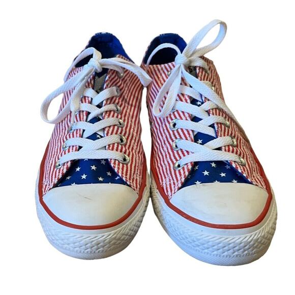 Converse Chuck Taylor All Stars & Stripes Sneakers Mens 8 Womens 10 4th Of July - Picture 4 of 12